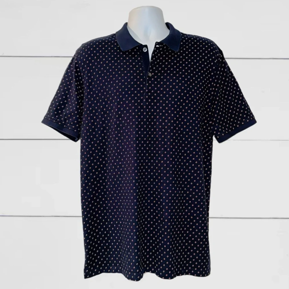 Banana Republic “Lux Lifesaver” Polo Shirt Men’s XL Navy Blue Short Sleeve